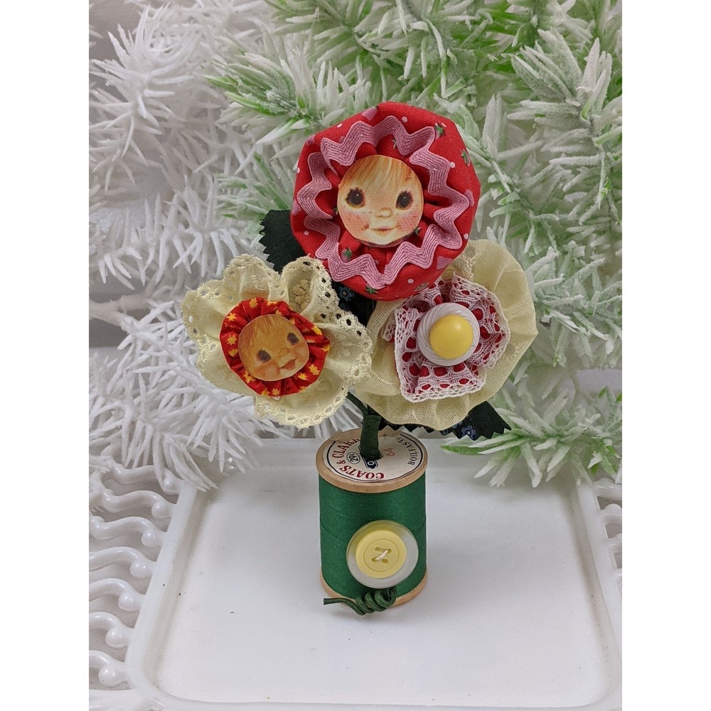 Whimsical handmade vintage anthropomorphic Cottagecore Goblincore